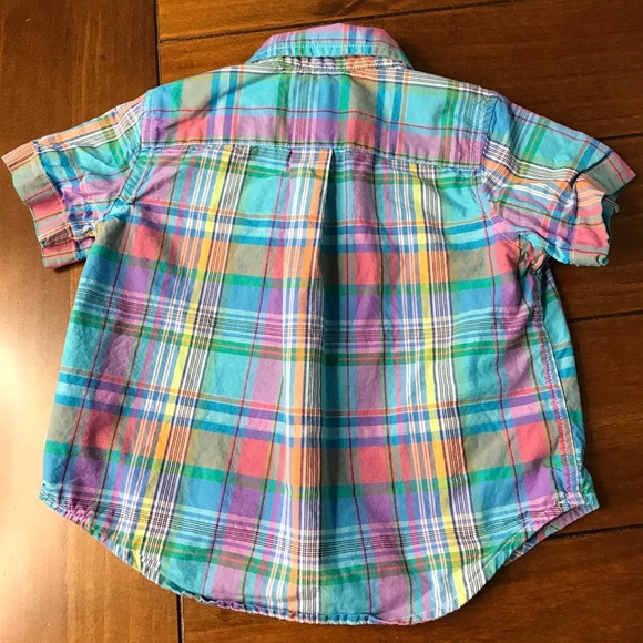 RALPH LAUREN Baby Colorful Button Down Shirt 9 M - Picture 4 of 4